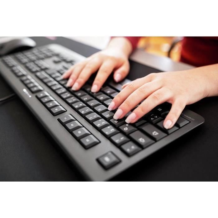 Teclado con cable - CHERRY KC 1000 - 3 LED de estado azules - Negro 5