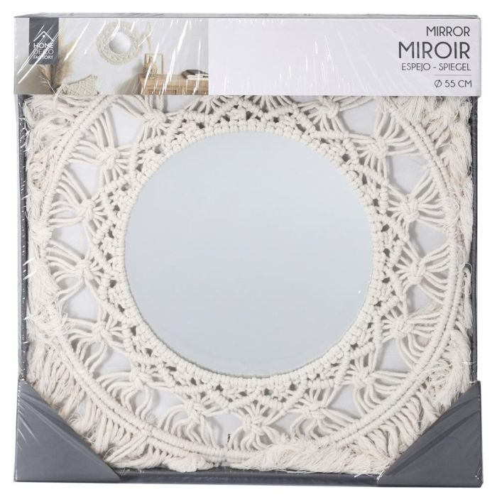 Espejo Boho Home Deco Factory diámetro 55 cm 2 Espejo Boho Home Deco Factory diámetro 55 cm 2