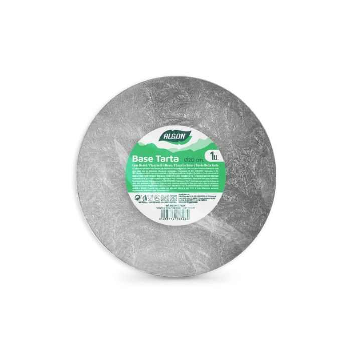 Algon Tabla para Tartas Redonda 20 cm (24 Unidades)