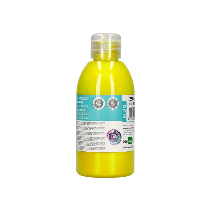 Liderpapel Pintura Acrílica Bote 250 ml Amarillo 4