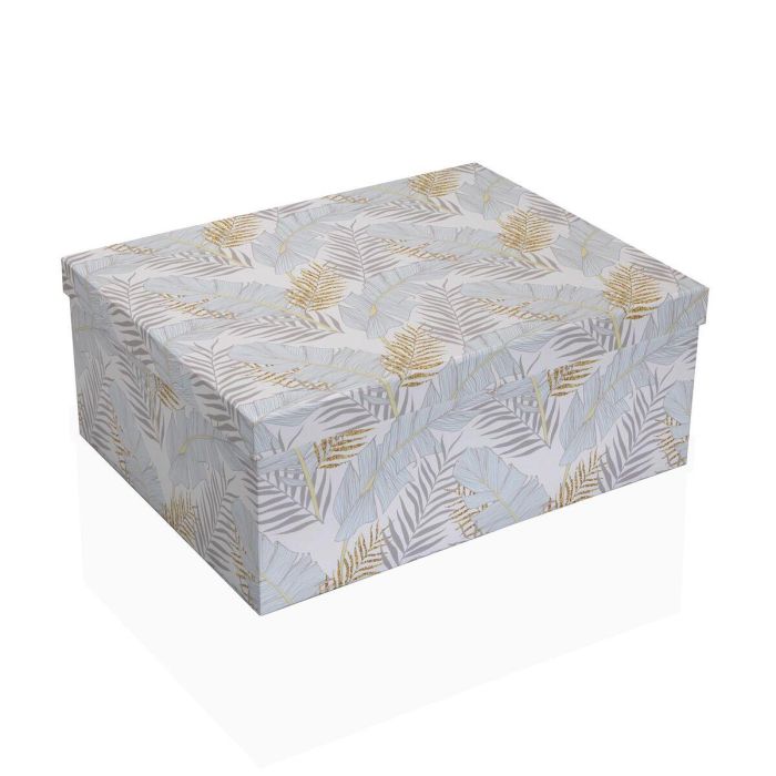 Juego de Cajas Decorativas Versa Cartón Plumas (15 Piezas) 3 Juego de Cajas Decorativas Versa Cartón Plumas (15 Piezas) 3