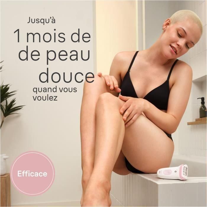 Braun BRA1709422731596 Depiladora eléctrica Silk-épil 7 7-030 para depilación fácil, piel suave y duradera Blanco y Rosa 3