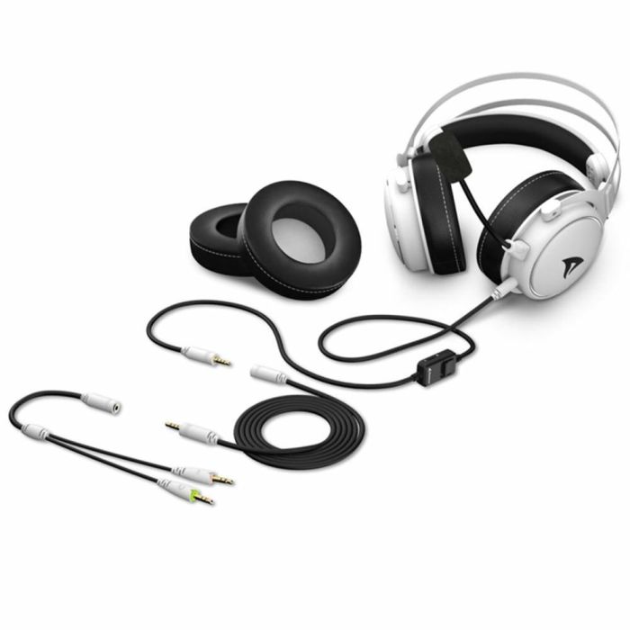 SHARKOON SGH50 Auriculares Alámbrico Diadema Juego Negro, Blanco 3