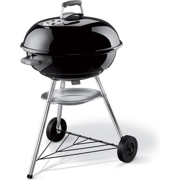 Barbacoa de carbón WEBER Compact - Acero cromado - Ø 57 cm Barbacoa de carbón WEBER Compact - Acero cromado - Ø 57 cm