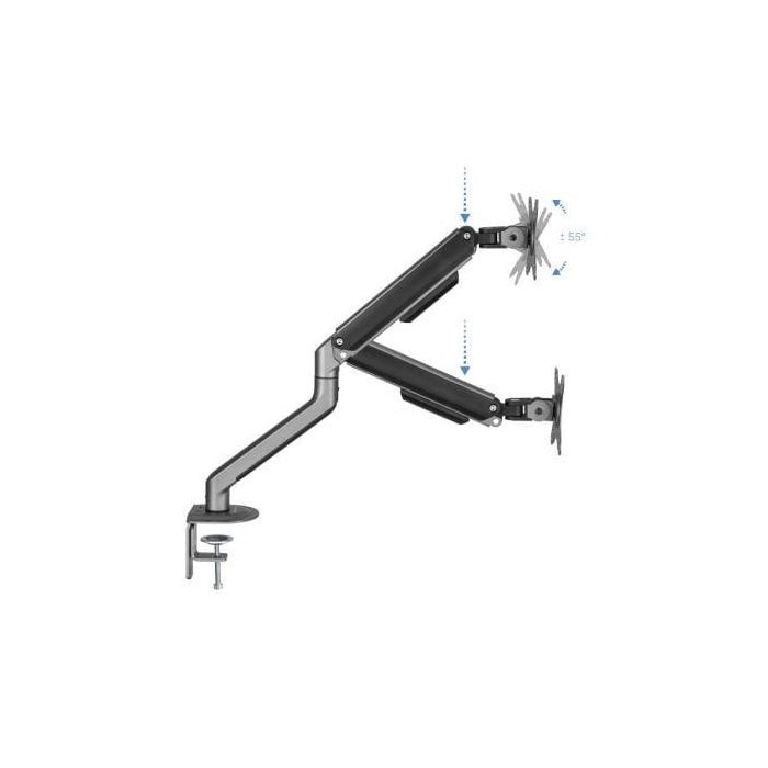 Soporte de Mesa para Monitor TooQ DB4032TNR-G/ Giratorio/ Inclinable/ hasta 9kg 2 Soporte de Mesa para Monitor TooQ DB4032TNR-G/ Giratorio/ Inclinable/ hasta 9kg 2