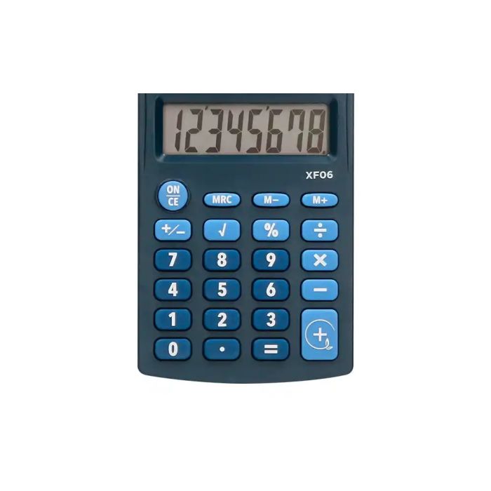 Liderpapel xf06 Calculadora de Bolsillo 8 Dígitos Solar y Pila Color Azul 98x62x8 mm 2