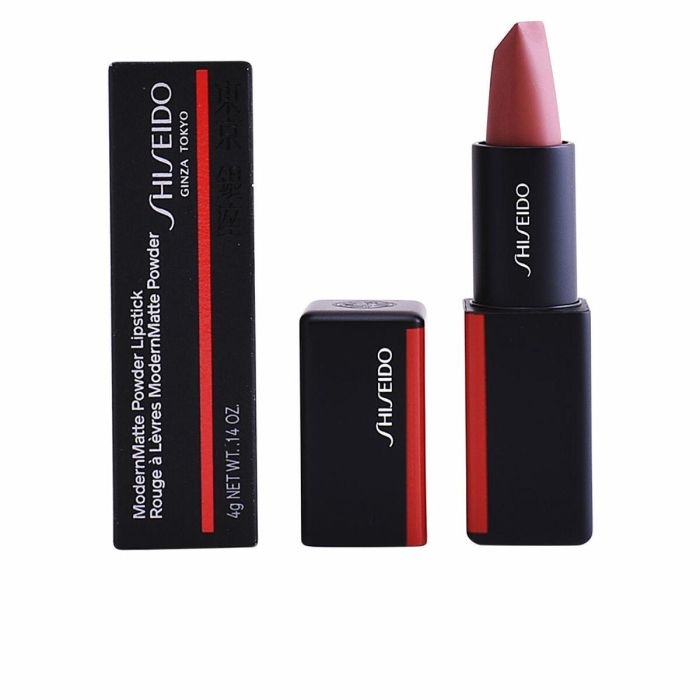 Shiseido MODERNMATTE Powder Lipstick Mate Ultraligero Cobertura Total Tono Rose Hip #517 Rosa 4g Larga Duración 8h 12