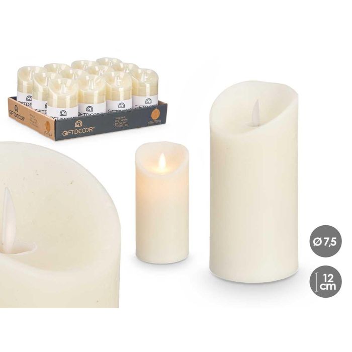 Giftdecor Vela LED Crema Grande 15 cm (Alto) x 7.5 cm (Ancho/Largo) de Plástico (Set de 24) 0 Giftdecor Vela LED Crema Grande 15 cm (Alto) x 7.5 cm (Ancho/Largo) de Plástico (Set de 24) 0