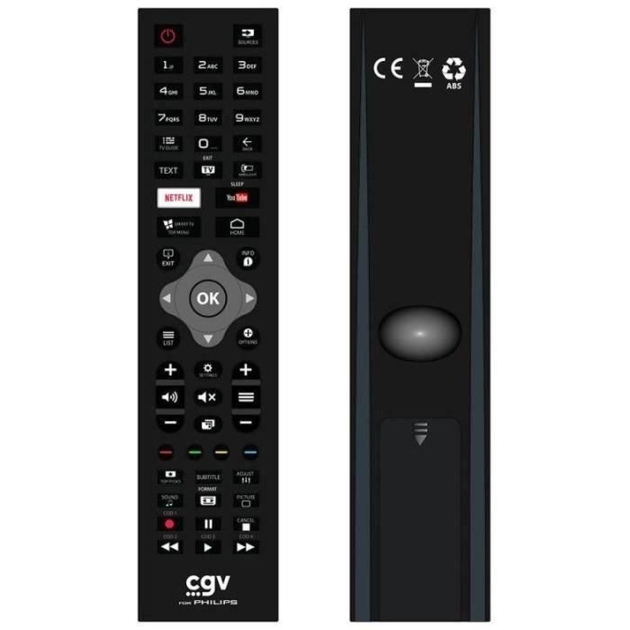 Philips CGV3322103009405 Mando a distancia de repuesto FIDELIO para televisores, sin programación, listo para usar. Philips CGV3322103009405 Mando a distancia de repuesto FIDELIO para televisores, sin programación, listo para usar.