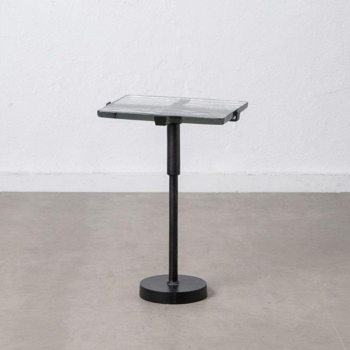 Mesa auxiliar 41 x 32 x 59 cm Cristal Negro Metal