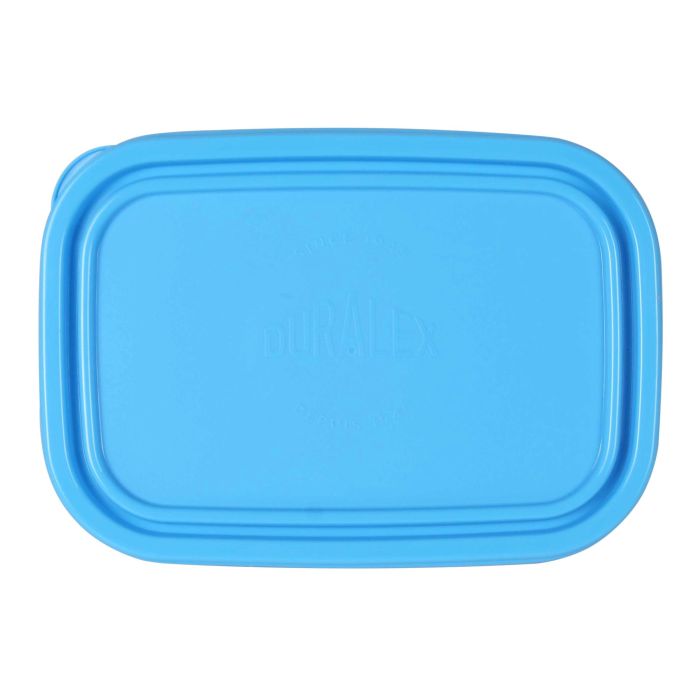 Duralex Fiambrera Rectangular Freshbox 0.4L Tapa Azul - 11 x 4.5 x 15.5 cm (8 Unidades) 3