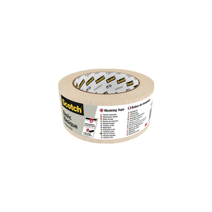 Rollo Cinta Adhesiva de Enmascarar Pintor Basic 48Mm X 50M Scotch 7100334410