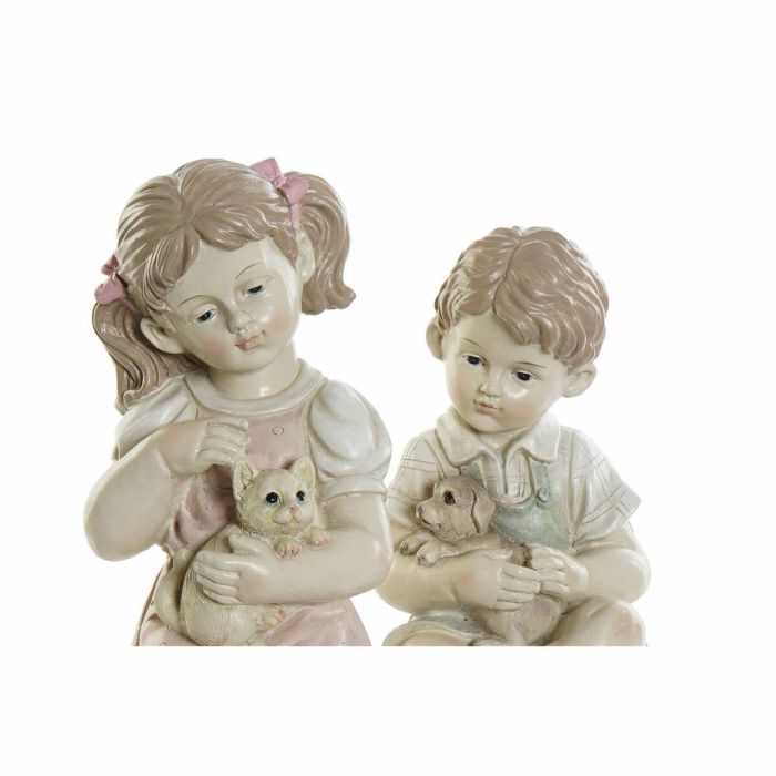 Figura Shabby DKD Home Decor Rosa Azul 16 x 26 x 14.5 cm (2 Unidades) 2 Figura Shabby DKD Home Decor Rosa Azul 16 x 26 x 14.5 cm (2 Unidades) 2
