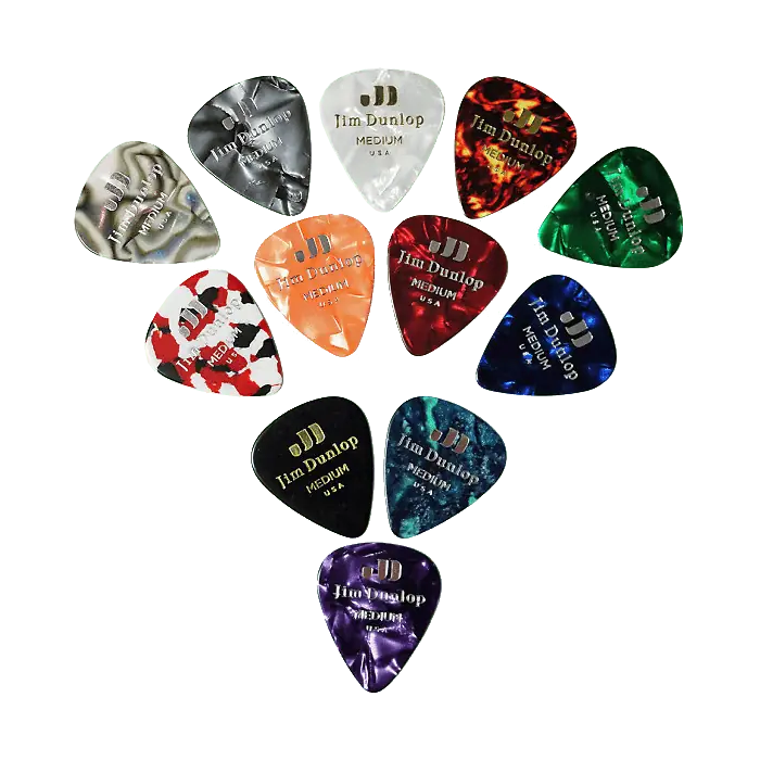Dunlop Pack Variety Celluloid Medium Púas de Guitarra Calibre Medium Pack 12 Unidades 1