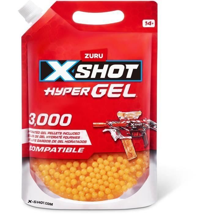 Zuru Bola Hypergel X-Shot en Blister (3.000 Bolas de Gel) 12cm