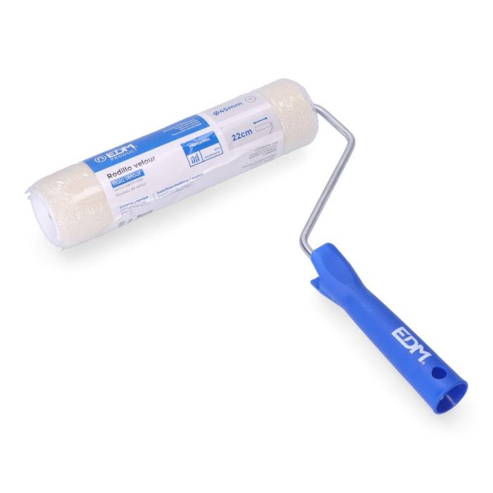 Edm Rodillo Velour Lana Pelo Corto Ø220 x 45 mm Especial Esmaltes y Barnices 1 Edm Rodillo Velour Lana Pelo Corto Ø220 x 45 mm Especial Esmaltes y Barnices 1