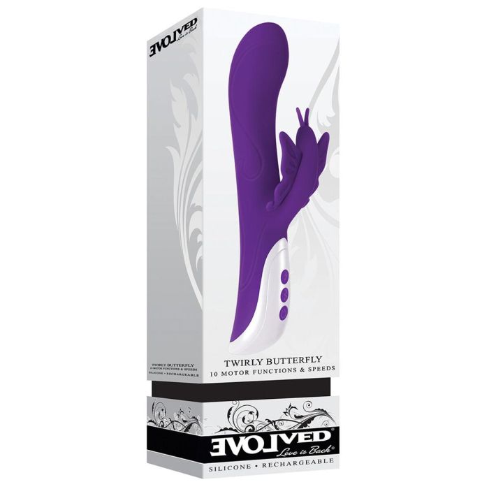 Vibrador Punto G Evolved Morado Mariposa 1 Vibrador Punto G Evolved Morado Mariposa 1