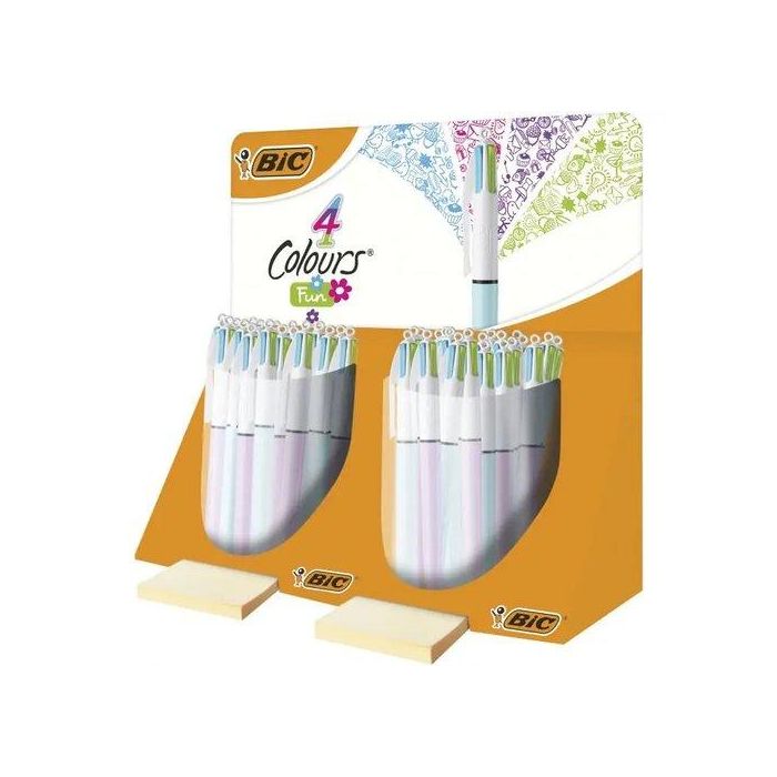Boligrafo De 4 Colores Bic Fashion Expositor De 40