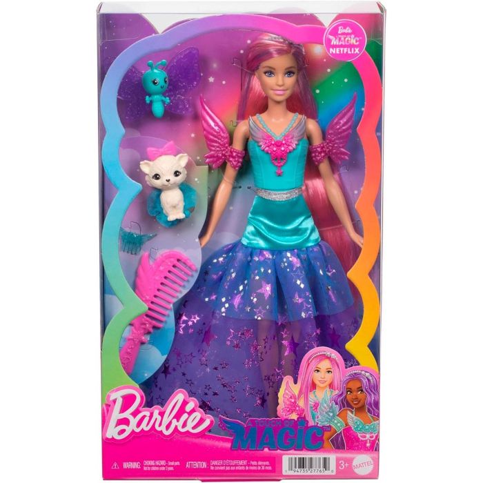 Barbie Jcw48 Muñeca Malibu Hada con 2 Mascotas (Mariposa y Gatito con Tutú), Melena Rosa 17.8cm y Accesorios para Peinar 1 Barbie Jcw48 Muñeca Malibu Hada con 2 Mascotas (Mariposa y Gatito con Tutú), Melena Rosa 17.8cm y Accesorios para Peinar 1