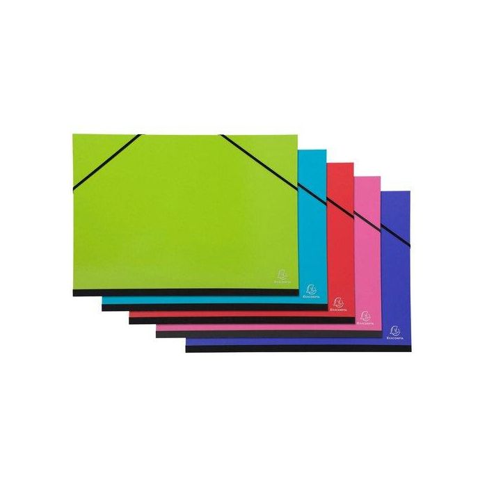 Carpeta De Dibujo Exacompta Iderama Carton C/Gomas Y Solapas A3 Surtidas (5 Col.) 5 unidades