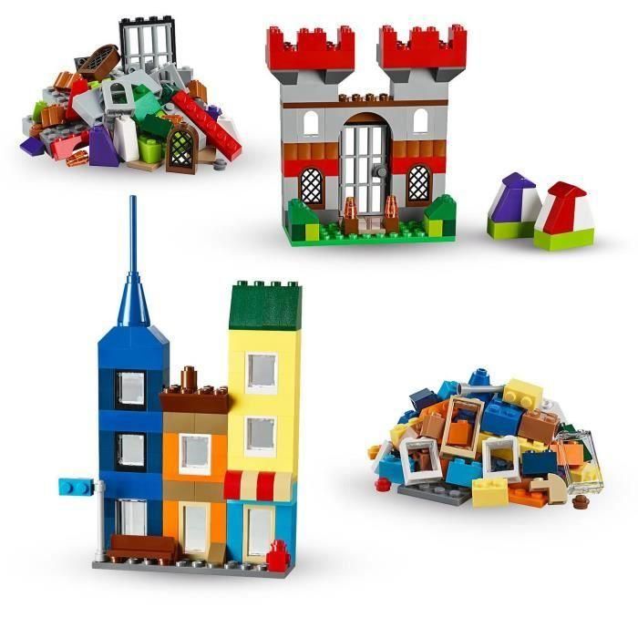 Lego Classic Caja de Ladrillos Grande, 33 Colores, 8 Tipos de Ventanas y Puertas, Incluye Piezas Especiales y Bases Verdes, Ideal para Construcciones Creativas 1 Lego Classic Caja de Ladrillos Grande, 33 Colores, 8 Tipos de Ventanas y Puertas, Incluye Piezas Especiales y Bases Verdes, Ideal para Construcciones Creativas 1