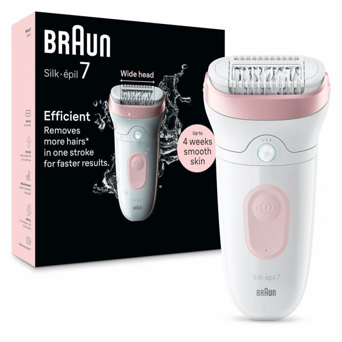 Braun BRA7500435225151 Depiladora Eléctrica Silk-épil 7 SE 7-000 Inalámbrica 2 Velocidades 40 min Autonomía Blanco/Rosa 14 Braun BRA7500435225151 Depiladora Eléctrica Silk-épil 7 SE 7-000 Inalámbrica 2 Velocidades 40 min Autonomía Blanco/Rosa 14