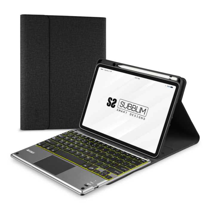 SUBBLIM Funda con Teclado Retroiluminado KEYTAB Pro BT Touchpad Ipad 10,9" 10a Gen Black SUBBLIM Funda con Teclado Retroiluminado KEYTAB Pro BT Touchpad Ipad 10,9" 10a Gen Black