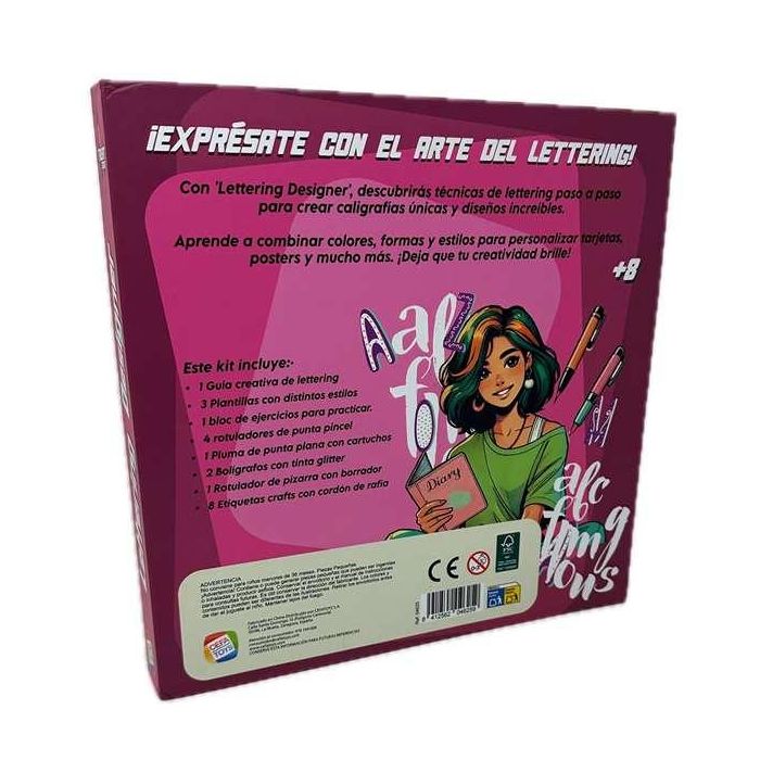 Estudio de diseño de letras (lettering) con bloc para practicar tus diseños, rotuladores de alta calidad y libro de instrucciones 1 Estudio de diseño de letras (lettering) con bloc para practicar tus diseños, rotuladores de alta calidad y libro de instrucciones 1
