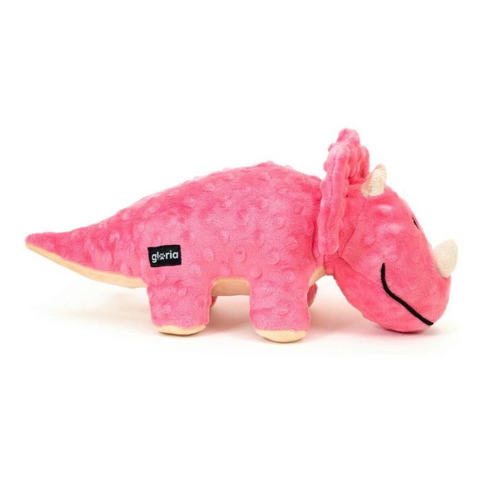 Gloria Peluche Para Perro Yamata, Dinosaurio Juguete Mullido con Sonido (Squeaker) y Texturas 3D, Poliéster, Color Rosa 2 Gloria Peluche Para Perro Yamata, Dinosaurio Juguete Mullido con Sonido (Squeaker) y Texturas 3D, Poliéster, Color Rosa 2