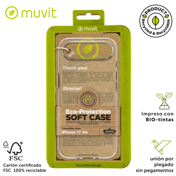 muvit for change funda compatible con Apple iPhone Air transparente 3