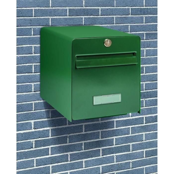 BURG WACHTER Buzón de favor en acero galvanizado - 1 puerta - Verde 2 BURG WACHTER Buzón de favor en acero galvanizado - 1 puerta - Verde 2