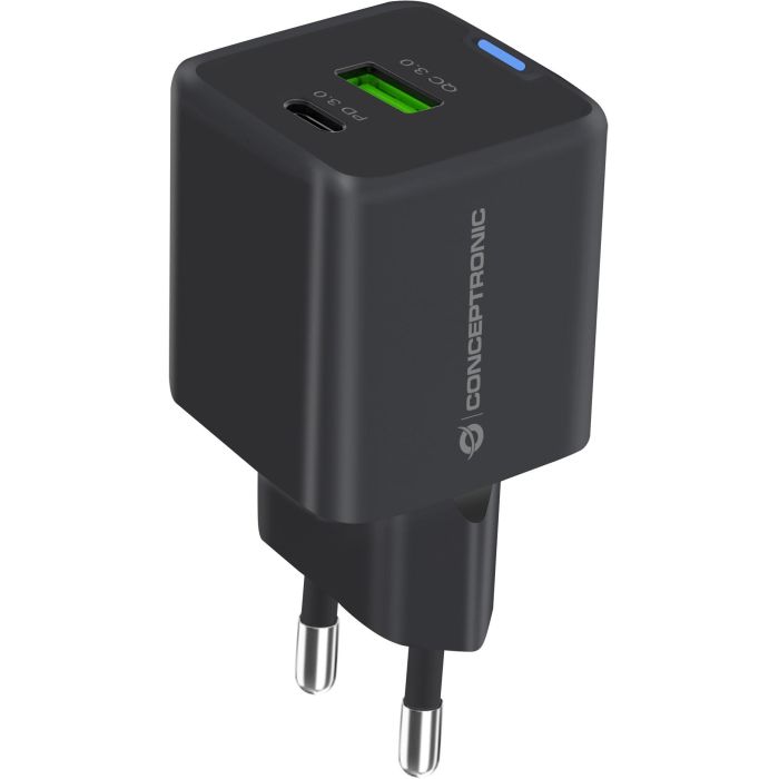 Conceptronic Cargador Pared Althea16B 33W Negro Universal 2 Puertos 1 Conceptronic Cargador Pared Althea16B 33W Negro Universal 2 Puertos 1