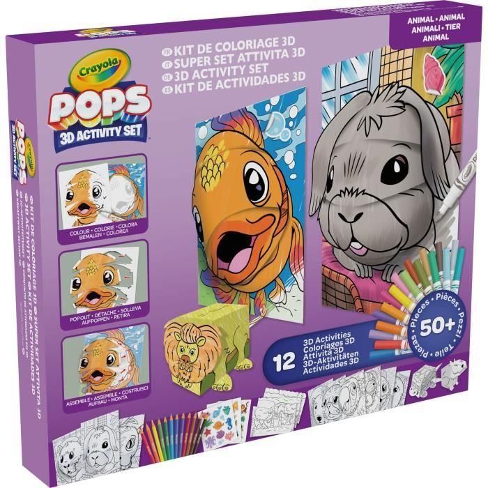 Creativo - CRAYOLA - Set de regalo POPS 3D Color Pops - ¡Más de 12 actividades en 3D! niños de 6 años 1 Creativo - CRAYOLA - Set de regalo POPS 3D Color Pops - ¡Más de 12 actividades en 3D! niños de 6 años 1