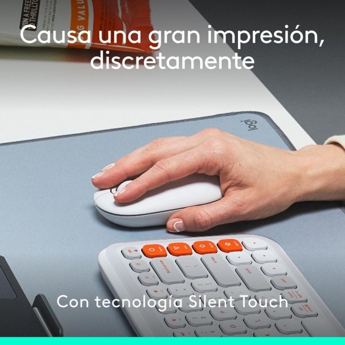 Logitech Pop Mouse Inalámbrico Bluetooth, 1000-4000 DPI, Personalizable, Blanco 4 Logitech Pop Mouse Inalámbrico Bluetooth, 1000-4000 DPI, Personalizable, Blanco 4