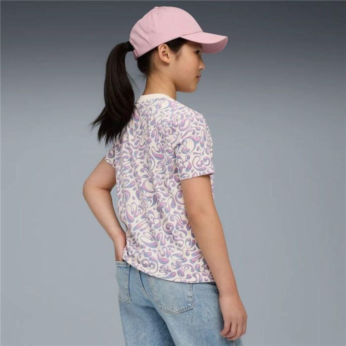 Camiseta de Manga Corta Infantil Puma Tweenerverse Aop Beige L 1