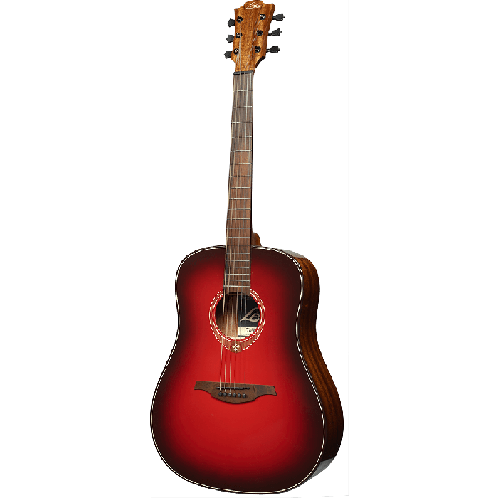 LAG Guitarra Acústica Dreadnought Edición Limitada Red Burst 2