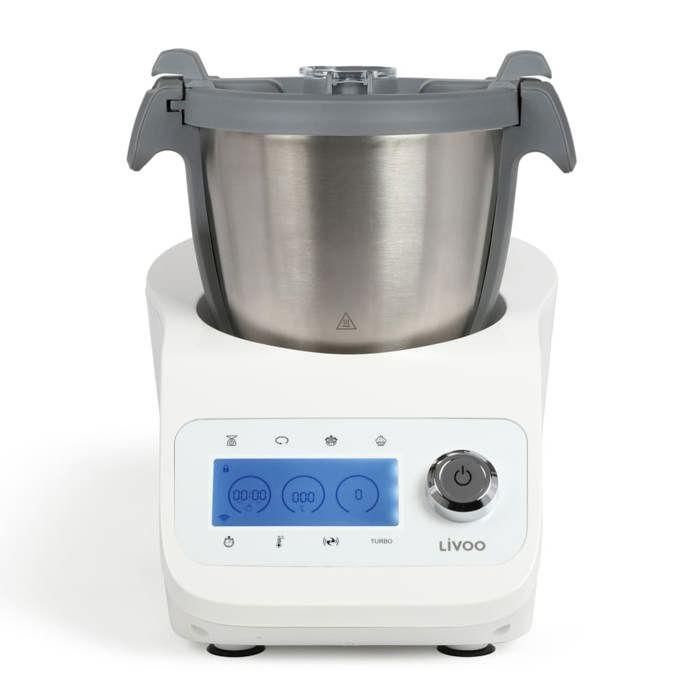 Livoo DOP219W Robot de cocina multifunción Super Cooker 1000W 3.5L Acero Inoxidable 12 Velocidades Pantalla LCD Blanco 3 Livoo DOP219W Robot de cocina multifunción Super Cooker 1000W 3.5L Acero Inoxidable 12 Velocidades Pantalla LCD Blanco 3
