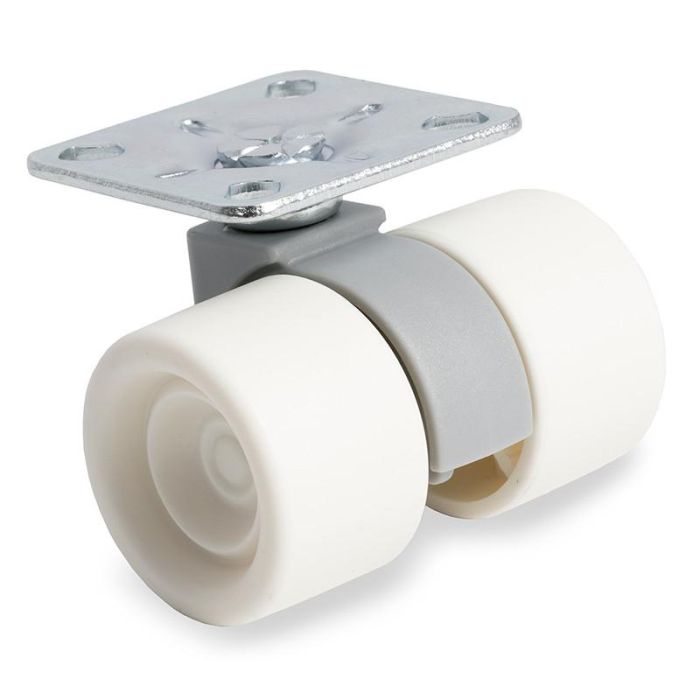 RUEDAS Rueda Giratoria Ferrari A/Dob Plástico Ø38 mm Blanco/Gris