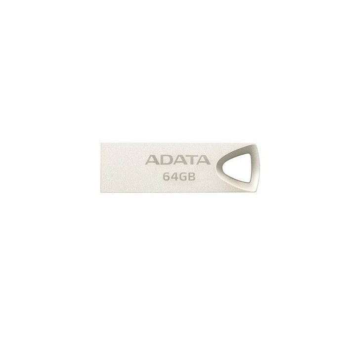ADATA UV210 Memoria USB 64GB USB 2.0 Carcasa Metálica de Aleación de Zinc Diseño sin Tapa Resistente a Golpes, Agua y Polvo