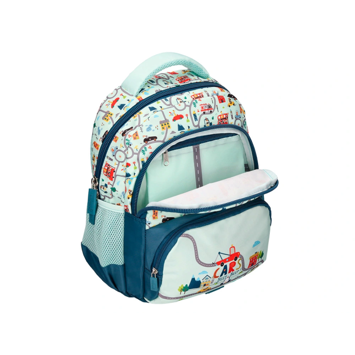 Liderpapel Mochila Multibolsillo Infantil Azul Cars 350x110x270 mm 5