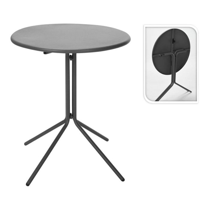 Ambiance Mesa plegable redonda gris oscuro Ø58x70cm, x99001600 Ambiance Mesa plegable redonda gris oscuro Ø58x70cm, x99001600