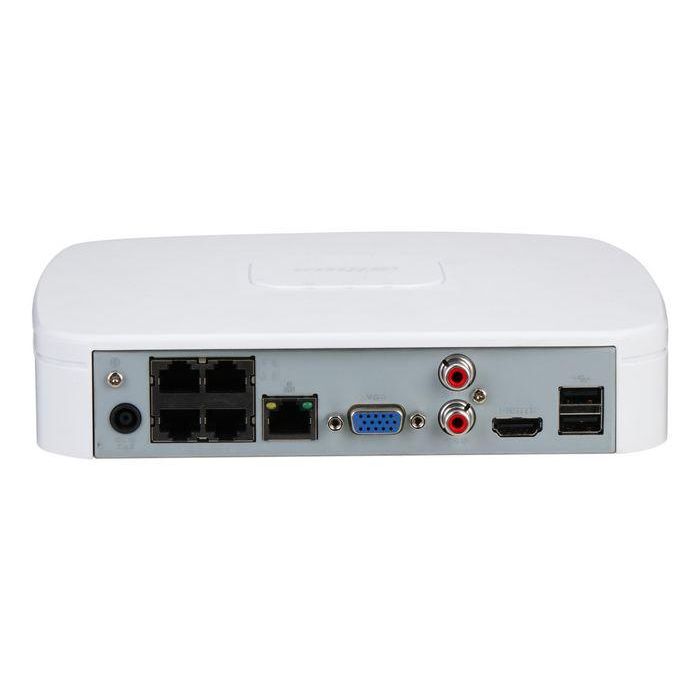 Dahua Grabador de red NVR 4K 4 canales 4 puertos PoE 80Mbps VGA/HDMI H.265 1HDD 1U 1 Dahua Grabador de red NVR 4K 4 canales 4 puertos PoE 80Mbps VGA/HDMI H.265 1HDD 1U 1