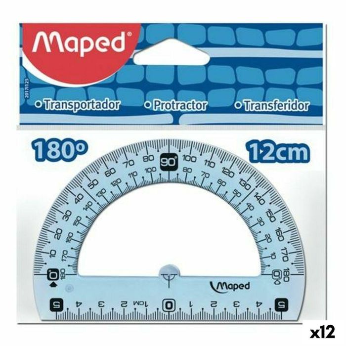 Semicírculo Maped Geometric 180º Set Plástico (12 Unidades) Semicírculo Maped Geometric 180º Set Plástico (12 Unidades)