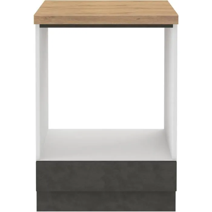 LASSEN Mueble Bajo Horno Empotrado con Encimera - Gris Mate - 60 x 51.6 x 85 cm 1