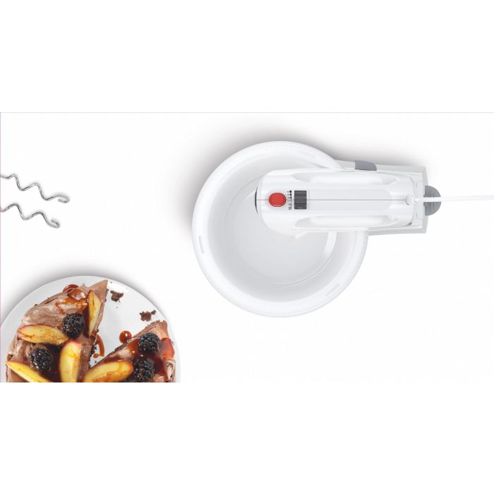 Batidora eléctrica de mano - BOSCH - MFQ2600G ErgoMixx - 375 W - 4 velocidades + turbo - Blanco / Gris 2