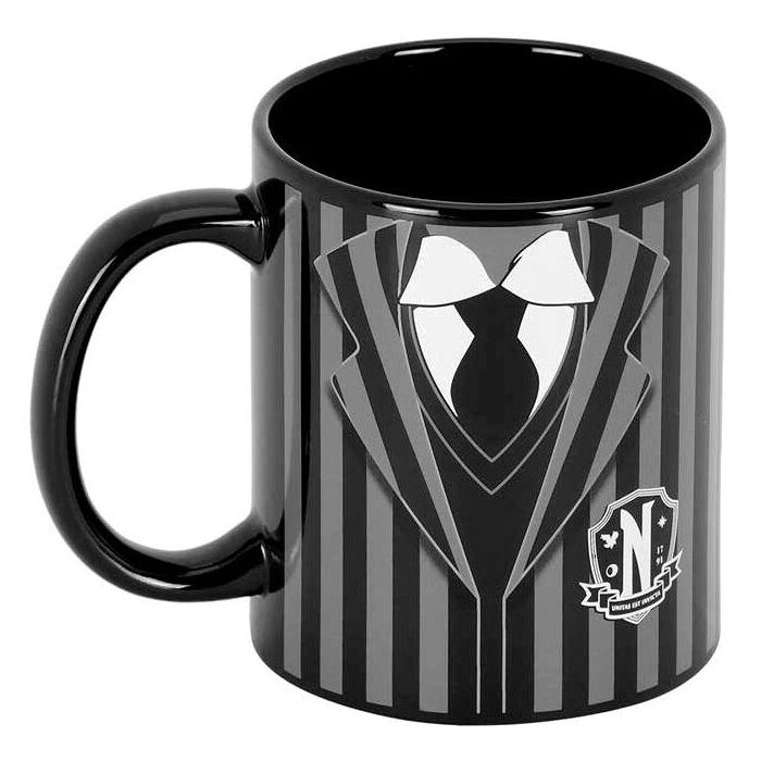 Wednesday Miércoles Taza Uniform Negro - Cerámica para bebidas calientes con caja regalo 1 Wednesday Miércoles Taza Uniform Negro - Cerámica para bebidas calientes con caja regalo 1