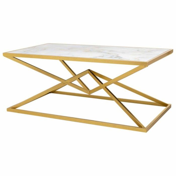 Mesa de Centro Alexandra House Living Oro Metal Papel Hierro Madera MDF 60 x 45 x 110 cm 3