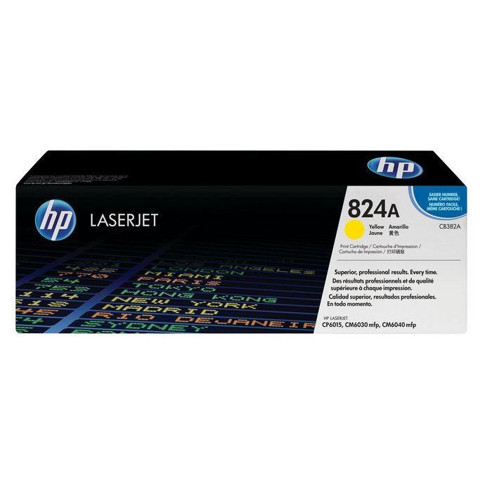 HP 824A Tóner Original LaserJet Amarillo con Tecnología ColorSphere