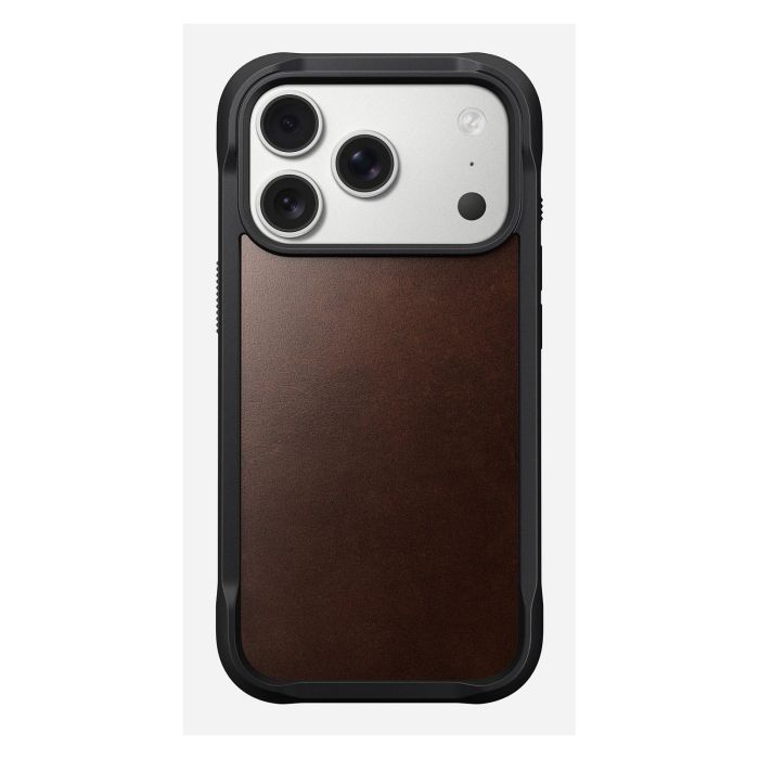 Nomad Rugged Leather Case para iPhone 17 Pro - Cuero Horween Rustic Brown - Compatible con MagSafe 6 Nomad Rugged Leather Case para iPhone 17 Pro - Cuero Horween Rustic Brown - Compatible con MagSafe 6