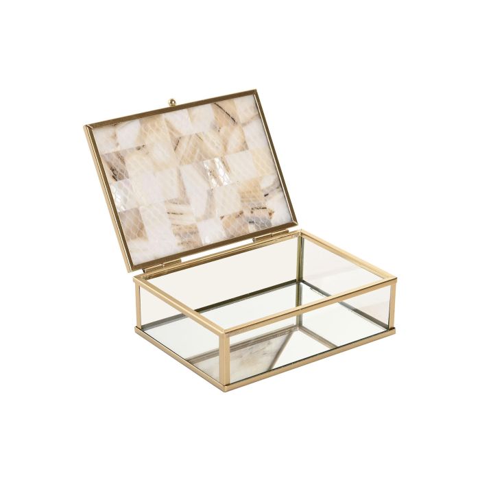 Joyero Scandi DKD Home Decor Blanco Dorado 11 x 5 x 14 cm (4 Unidades) 2
